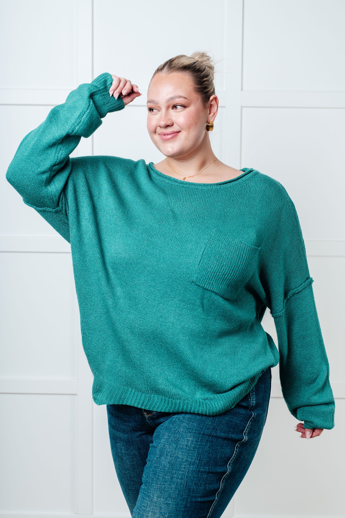 In Stitches Drop Shoulder Sweater