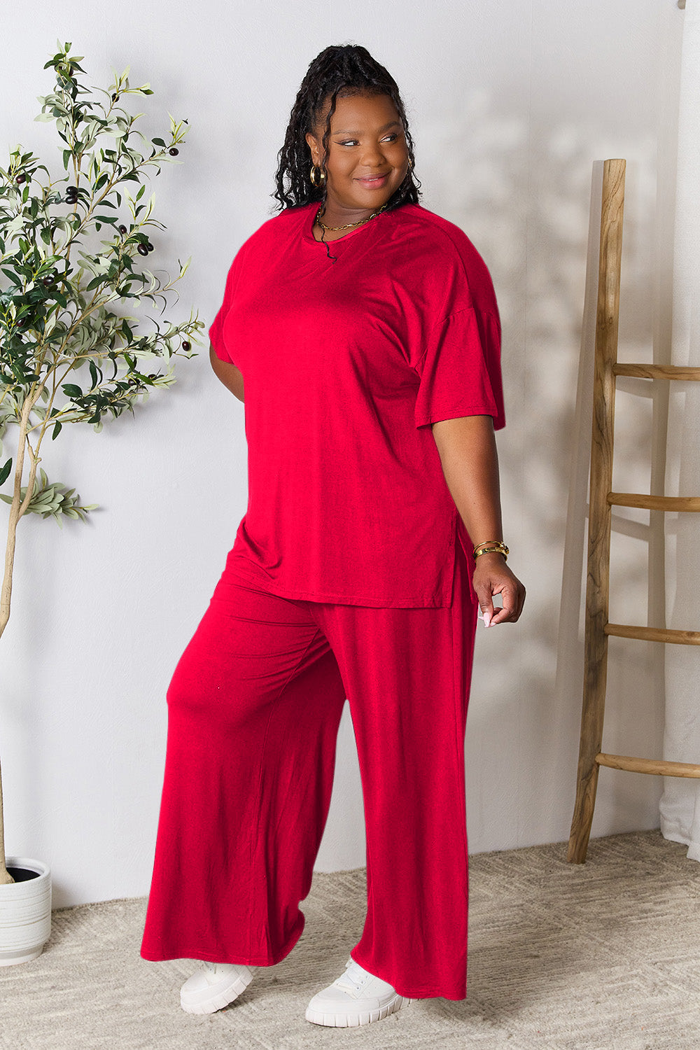 Ellie Slit Top and Pants Set in 6 Colors!