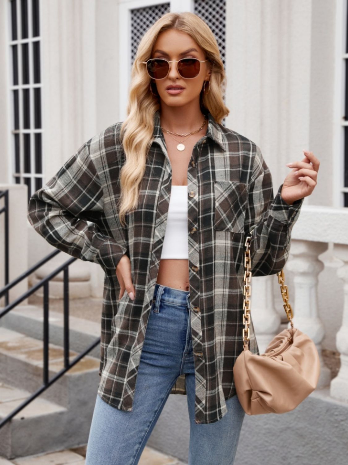 Mandy Pocketed Plaid Shirt in 6 Colors!