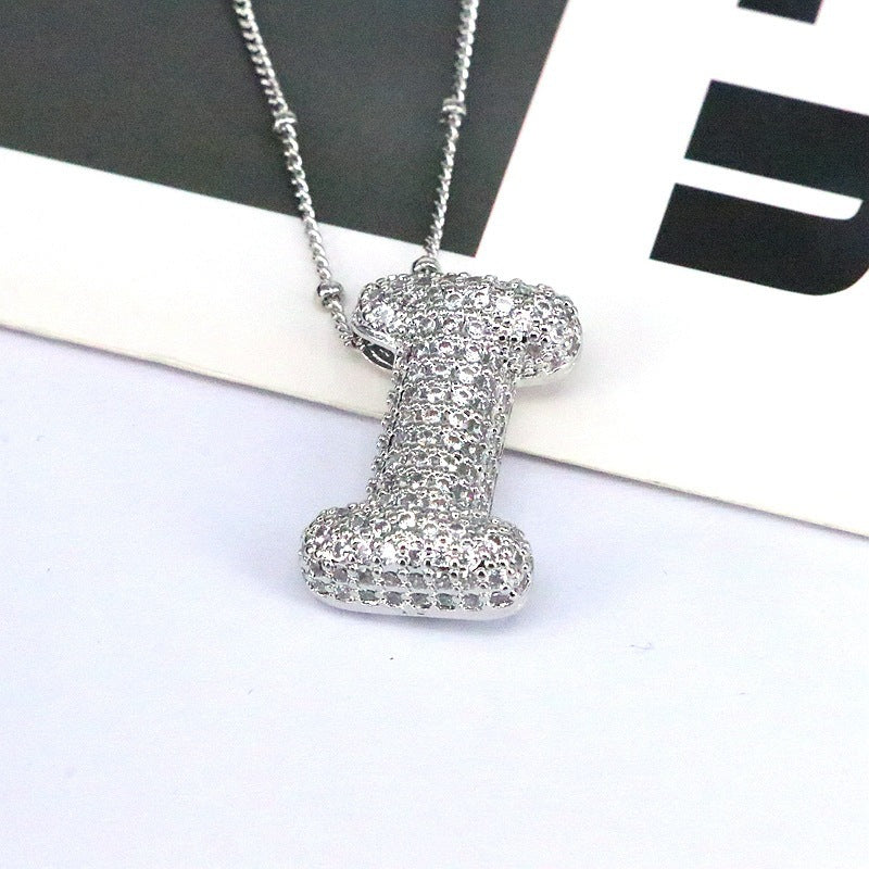 Zircon Letter (A-L) Necklace