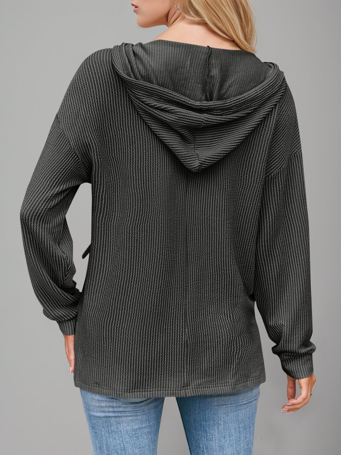 Double Take Drawstring Hoodie in 5 Colors!