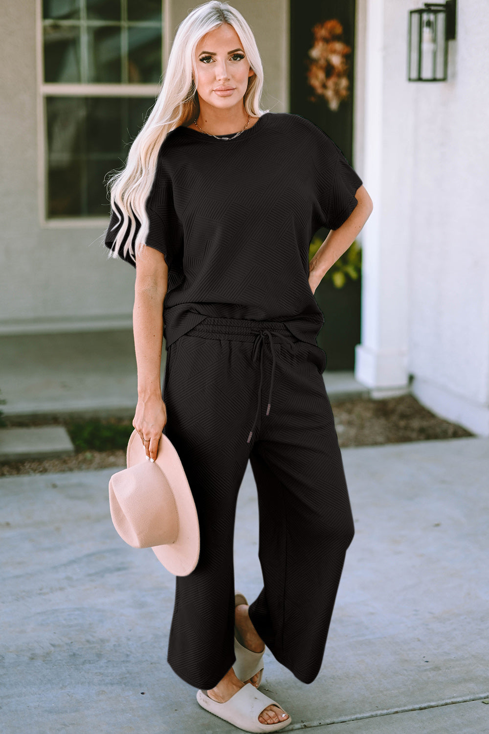 Diana Short Sleeve Top and Pants Set in 4 Colors!