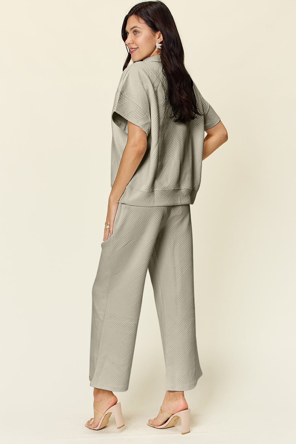 Bailey Half Zip Short Sleeve Top & Pants Set in 6 Colors!