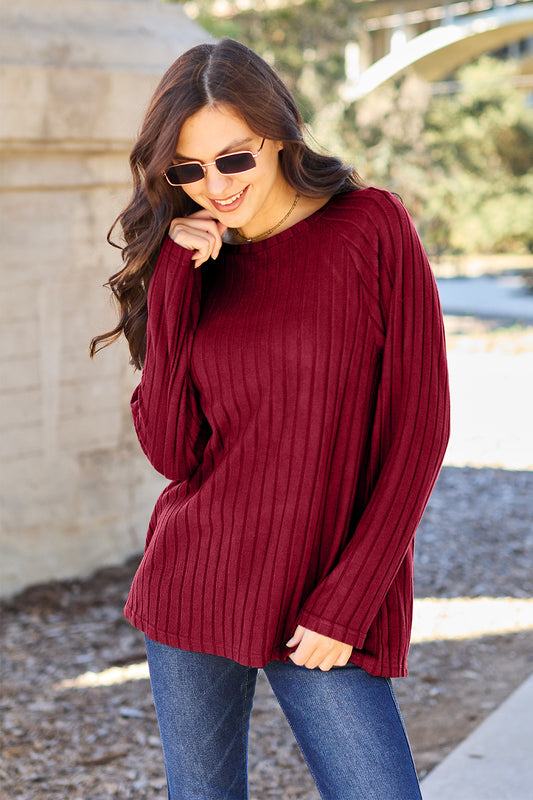 Basic Bae Ribbed Knit Top in 5 Colors!