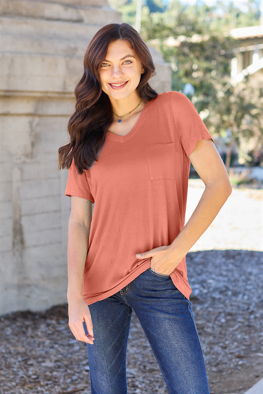 Basic Bae Bamboo V-Neck T-Shirt in 4 Colors!