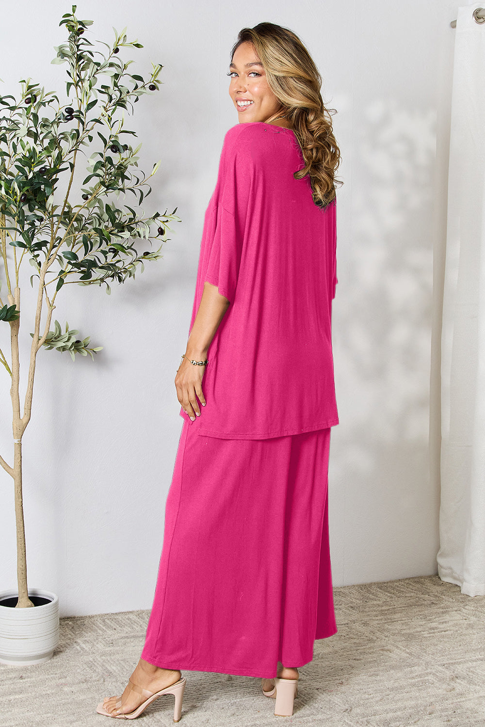 Ellie Slit Top and Pants Set in 6 Colors!