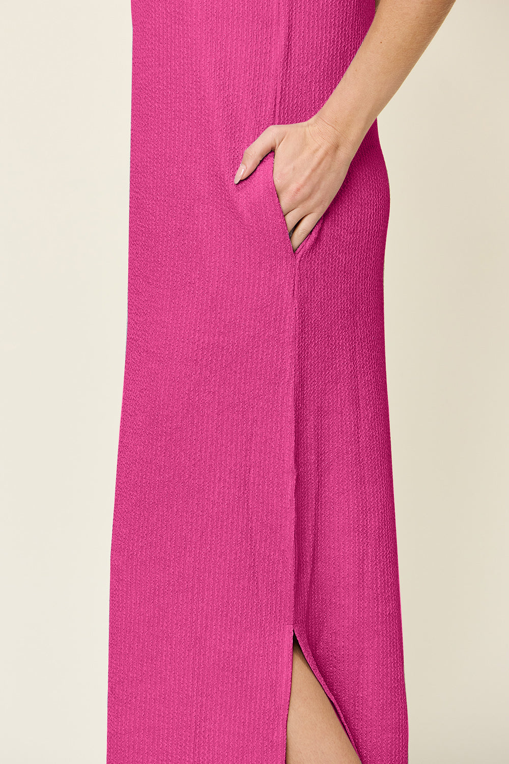 Ava Texture Mock Neck Sleeveless Maxi Dress in 3 Colors!