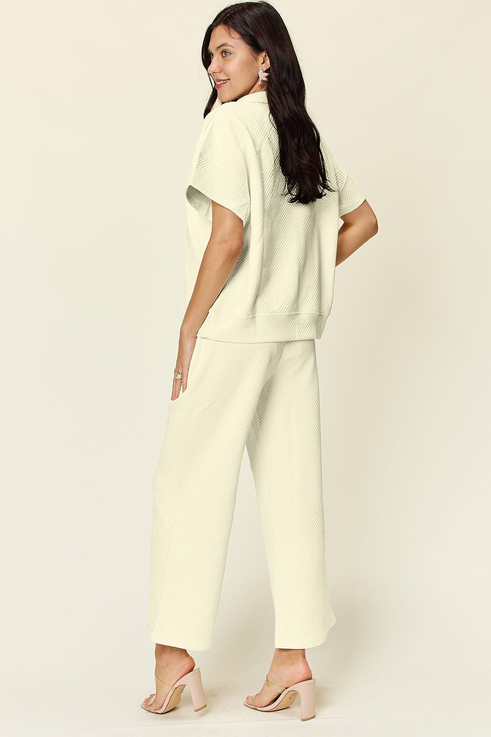 Bailey Half Zip Short Sleeve Top & Pants Set in 6 Colors!