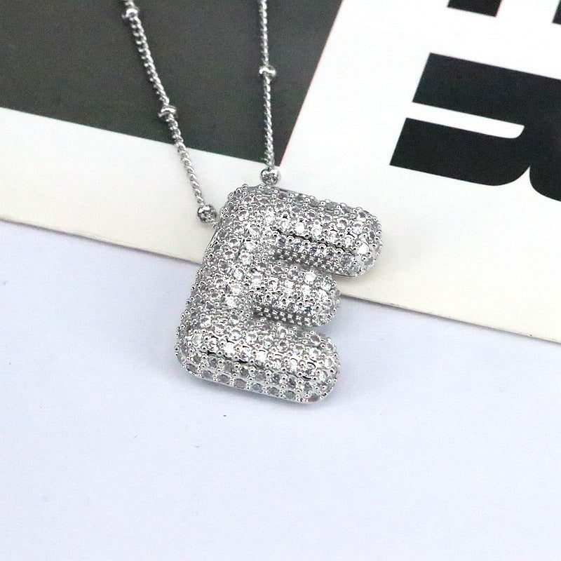 Zircon Letter (A-L) Necklace