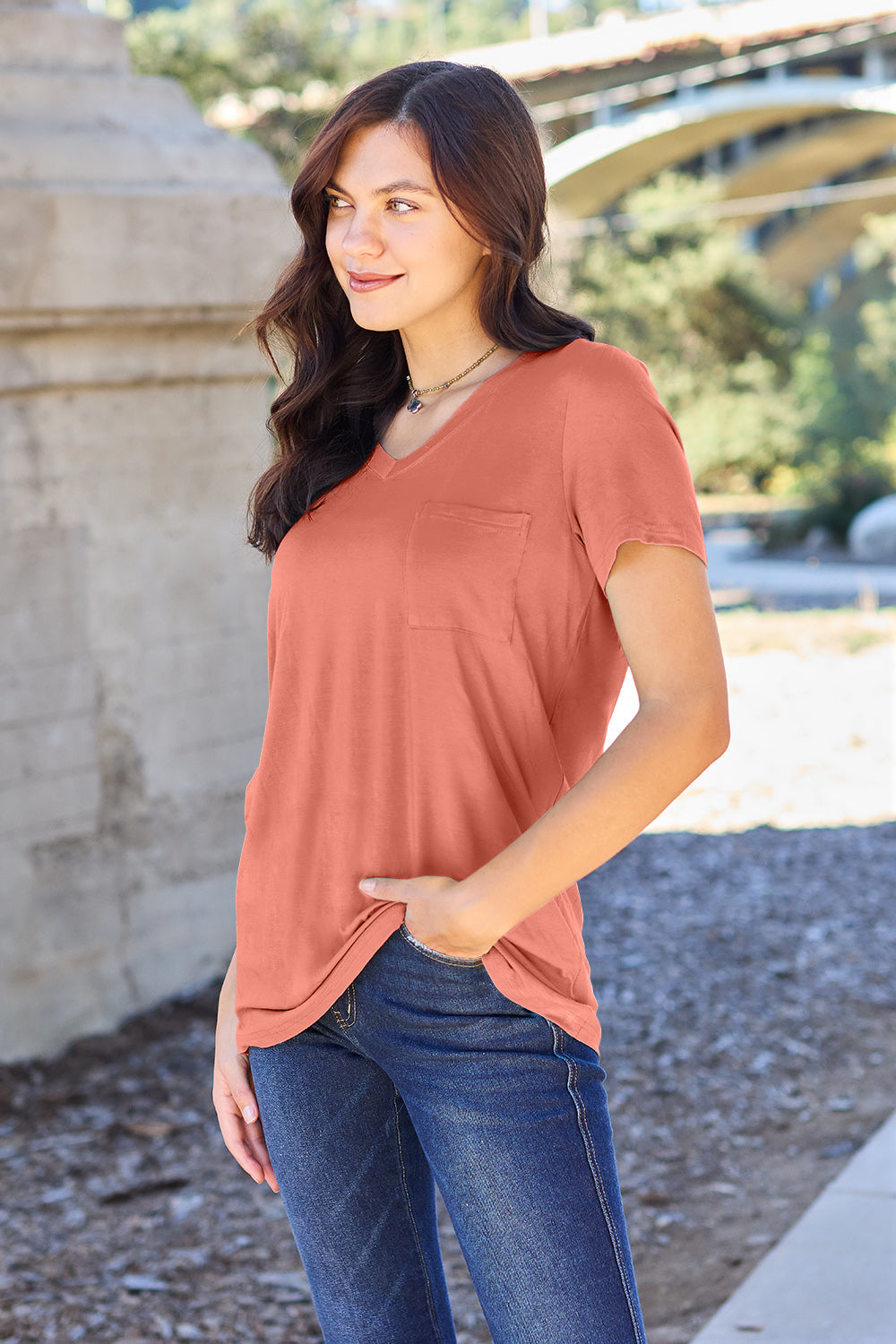 Basic Bae Bamboo V-Neck T-Shirt in 4 Colors!